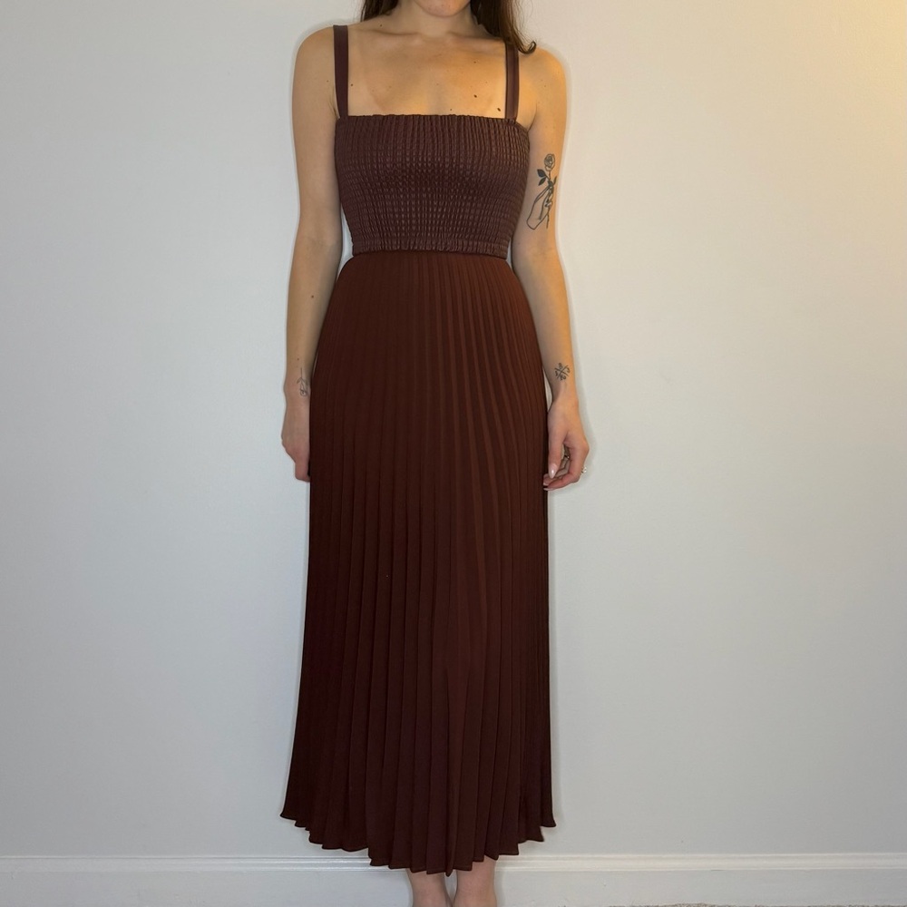 NWT Proenza Schouler White Label Burgundy Midi Dress sz 0